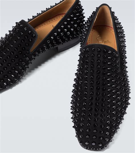 lv shoes with spikes|christian Louboutin loafers spiked.